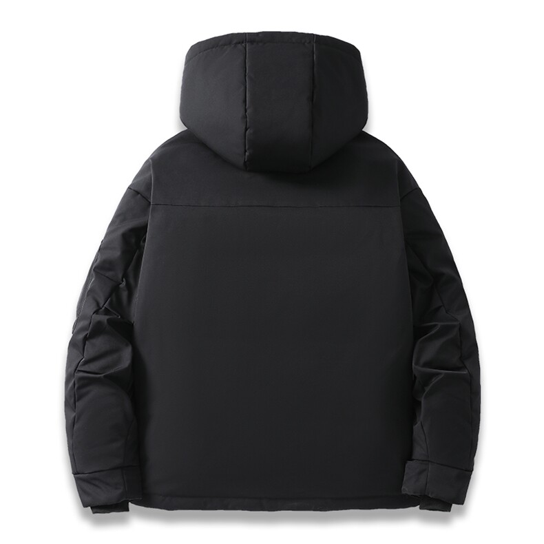 新标90白鸭绒简约休闲连帽工装外套纯色加厚羽绒服ESY0222-P230,男装羽绒服,电商B306