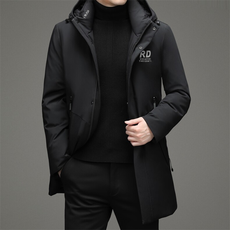 中青年棉衣男冬装中长款脱卸帽外套羽绒棉服爸爸装DFLDY1015-P320,男装羽绒服,电商B212（原钱塘6029）