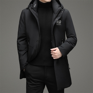 中青年棉衣男冬装中长款脱卸帽外套羽绒棉服爸爸装DFLDY1015-P320图片