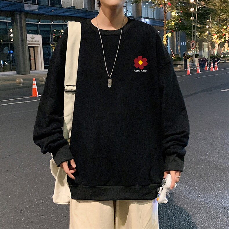 S6257-P28秋季圆领卫衣男大码韩版宽松长袖外套,男装卫衣,电商A040