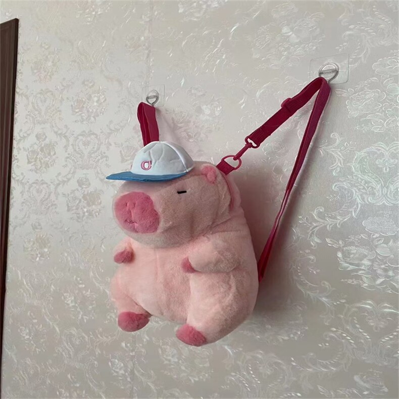 粉色水豚包，金雅毛绒玩具