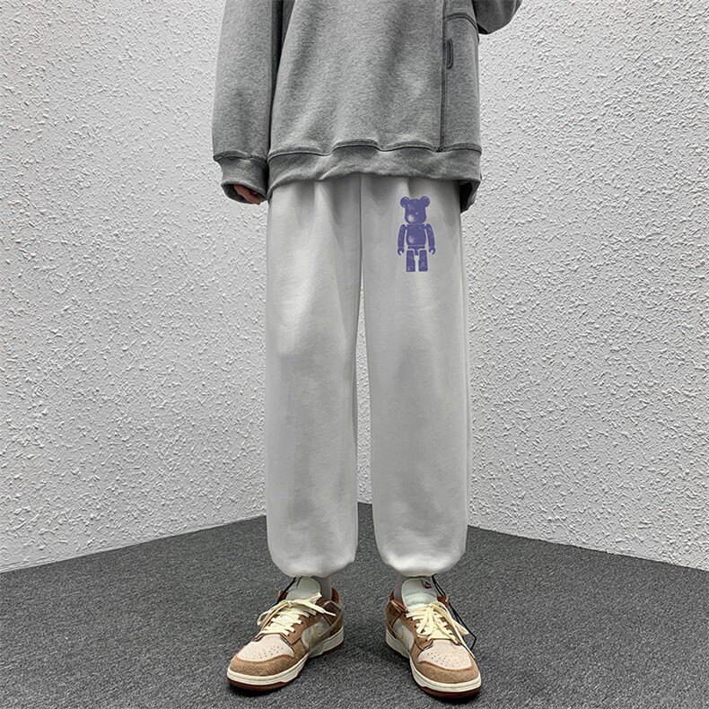 K13242-P35可束脚加厚加绒运动裤男大码宽松直筒卫裤男,男装休闲裤,电商A040