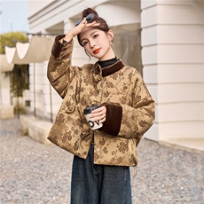 现货主推2025年冬季新款國风羽绒服外套女，女装羽绒服，曼娅璐