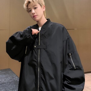 秋季男士夹克宽松潮流休闲男装ins百搭飞行服外套 HY679 P60图片
