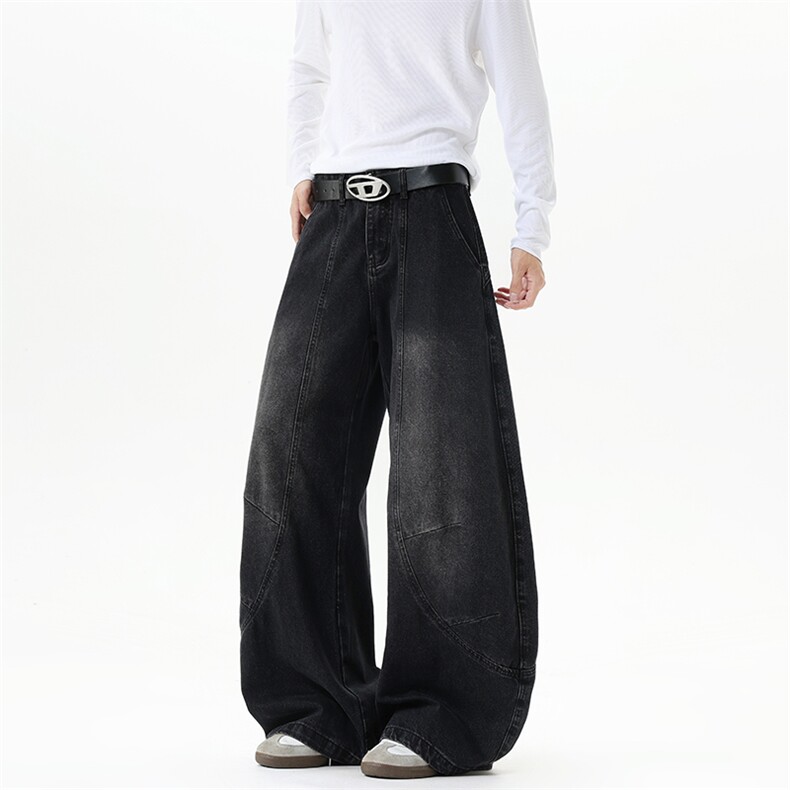 【现货】XZ1218BK3175特价P53美式复古水洗解构宽松牛仔裤，男装牛仔裤，星座1218（原611-3）