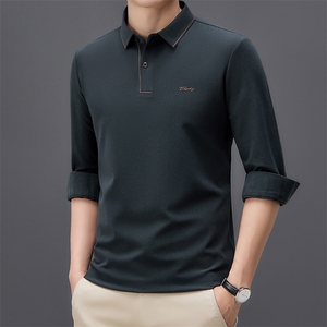 R-LZ76910春秋男士长袖翻领无痕T恤衫商务休闲青年男装POLO衫