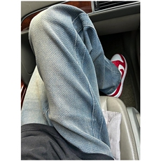 wassuphappy星空纹牛仔裤男春秋款夏季潮流美式高街vibe休闲裤子，男装牛仔裤，星座1116A-1（原606A）