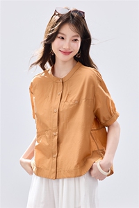 现货2026年夏季宽松型短袖透气休闲女士衬衣图片