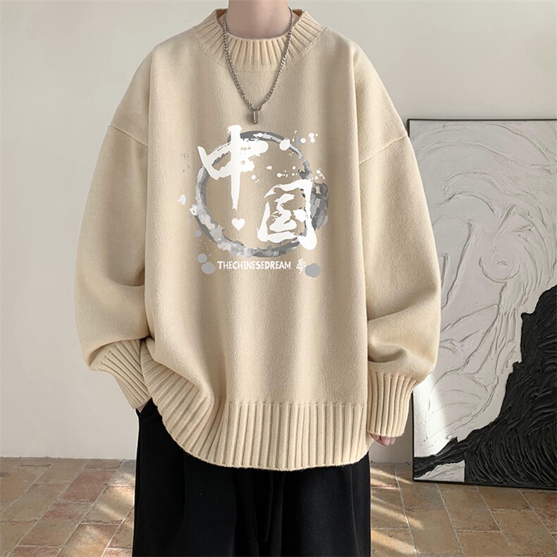 半高领毛衣男士大码针织衫男毛线衣男M18134-P45加绒款-P65,男装针织衫/毛衣,电商A040