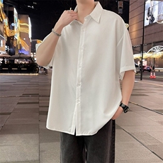 夏季短袖衬衫日系班服宽松衬衣k13/P28，男装衬衫，星座506