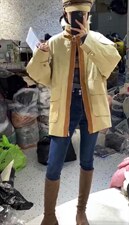 2021冬季新款时尚真狐狸毛领内胆可拆卸皮草羽绒派克，女装皮草，L·H·X