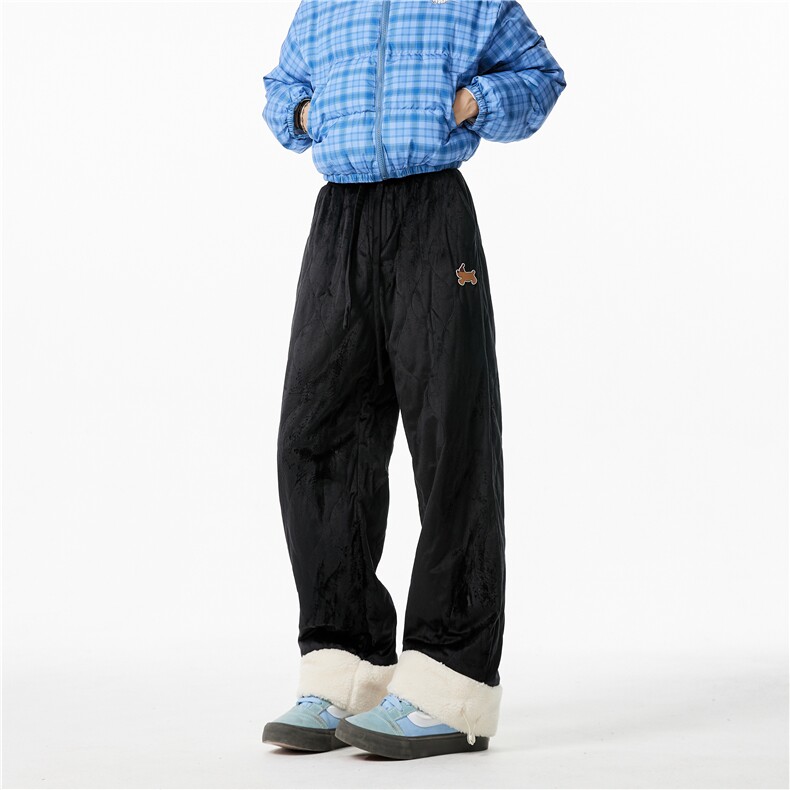 cleanfit美式腊肠狗保暖棉裤男外穿加绒加厚户外防寒滑雪裤子冬季，男装休闲裤，电商B313