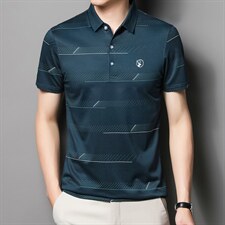 中青年夏季2022薄款男士短袖POLO衫透气时髦商务潮流半袖上衣P50，男装Polo衫，星座1105-3