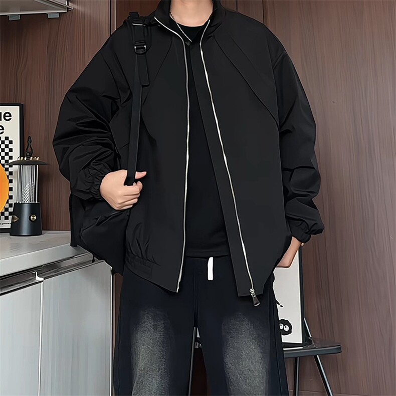 JK303/P65春装新款现货立领夹克男外套宽松大码潮上衣，男装夹克，电商基地A050