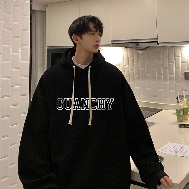 wassup candy大码连帽卫衣男春秋季2025新款潮流重磅宽松慵懒外套图片