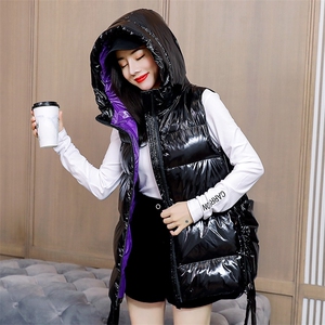 个性时尚潮流气质马夹2024年冬季休闲连帽优雅舒适图片