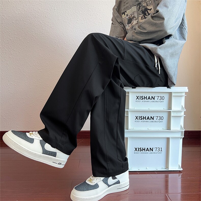 男士M-8XL时尚个性口袋直筒休闲裤9081-P35大码图片