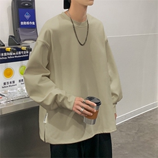 W2259-P48秋冬新款圆领重磅大码男潮ins开叉宽松卫衣加绒53，男装卫衣，星座109
