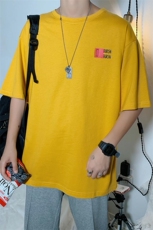 2021春夏新款港风潮流韩版宽松情侣字母印花男装短袖T恤T83-P30，男装T恤，电商A009A（原A058A）