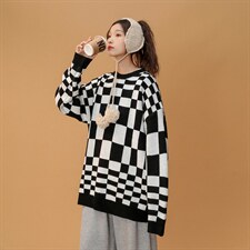 2024新款格子毛衣男圆领现货5万件 A161-2-M2043-P65图片