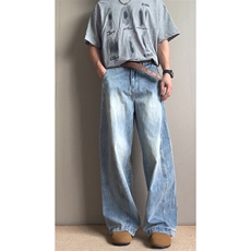 牛仔裤男长裤复古做旧色裤子A41-P50，男装牛仔裤，电商D312