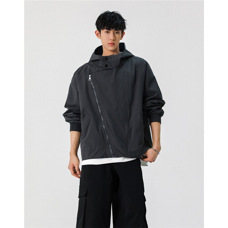2025三种穿法无影墙双拉链机能风大码M-5XL夹克男JK77977P85控138，男装皮衣，星座227-7