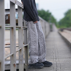 美式复古豹纹直筒百搭休闲男女牛仔裤XZ610A-1-1319-P55，男装牛仔裤，星座610A-1