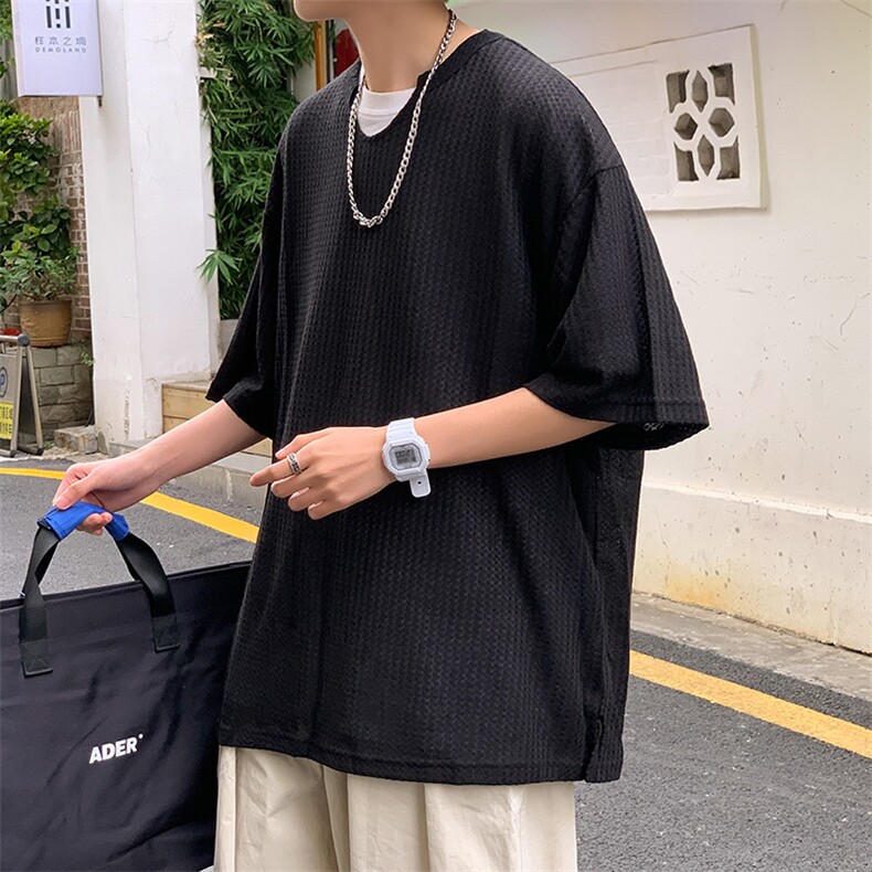 男小v领半袖宽松T恤T107P30,男装T恤,星座1116-2