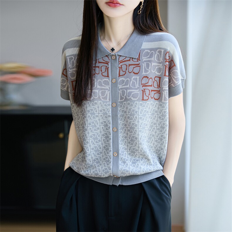 夏季新款简约天丝莱赛尔短袖女宽松百搭显瘦时尚休闲上衣,女装T恤,唐诺