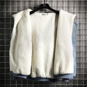牛仔外套男大码加厚加绒棉衣男羊羔毛棉服男 NM53285-P140  网格图片