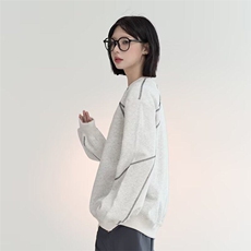 W9521-P60网图现货新款美式高街明线重磅垫肩卫衣运动休闲上衣，男装卫衣，星座1608-2