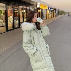 冬现货豆绿色长款棉衣棉服外套2C122-2046-P185-K268，女装棉衣/棉服，2C122