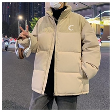 棉衣男冬季外套潮流灯芯绒拼接棉服女情侣加厚棉袄面包服M410，男装夹克，星座1116A-1（原606A）