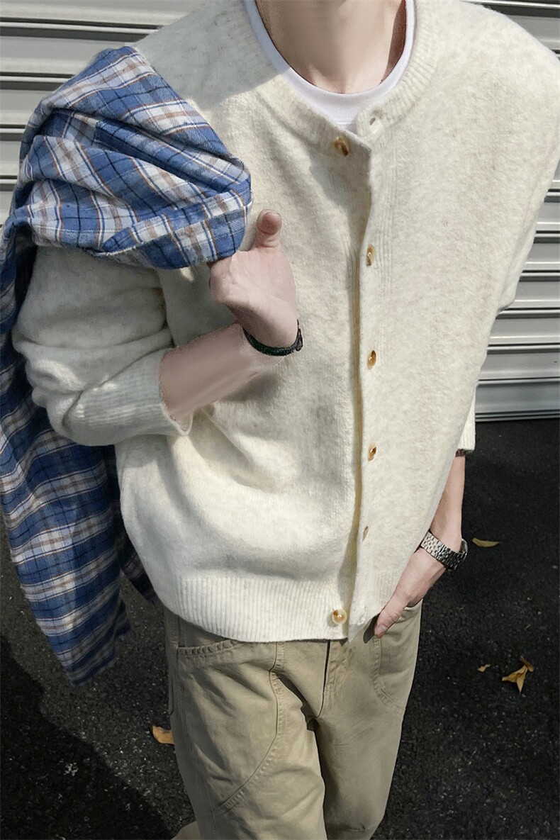 黑墙风cleanfit6羊毛混纺针织开衫短款百搭休闲毛衣TM10-P69,男装针织衫/毛衣,星座1315