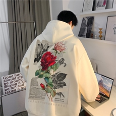 抖音品质美式复古潮流印花宽松休闲连帽卫衣JK23390特p35-控58，男装卫衣，星座605(原A050)