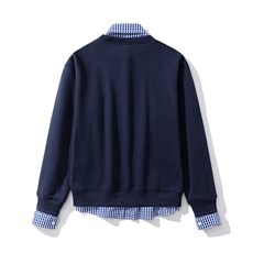 可二开假两件V领卫衣大码M-5XL;棉底部聚酯纤维78035P58，男装卫衣，星座227-7