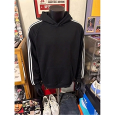 抖音得物高品质26春装美式高街全棉宽松三条杠织带连帽卫衣CM06，男装卫衣，电商A486