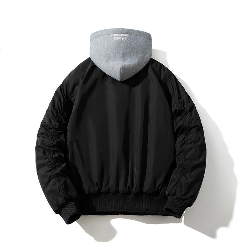 现货秋冬新款棉衣外套可拆卸帽子棒球服夹克,男装棉衣,电商A105