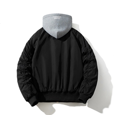 现货秋冬新款棉衣外套可拆卸帽子棒球服夹克，男装棉衣，电商A105