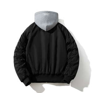 现货 秋冬新款棉衣外套可拆卸帽子棒球服夹克图片