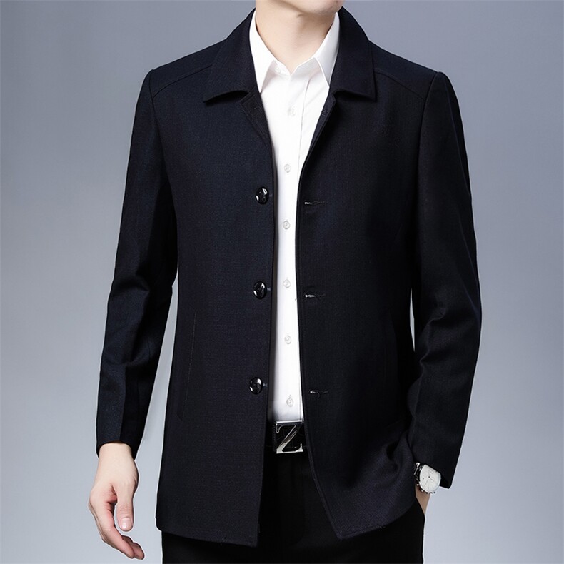 S-J8502男士夹克外套爸爸装扣子翻领休闲商务P150,男装夹克,电商B360