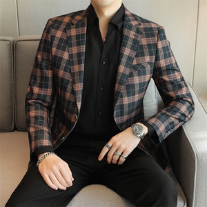 26做货-男士休闲西装修身韩版西服外套小西装上衣DX6934P165图片