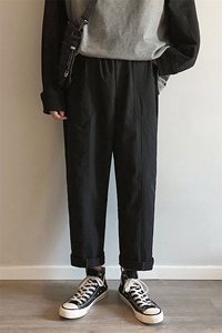 加绒2021篮球场九分裤男宽松休闲裤直筒工装裤5108-特批22加绒30图片
