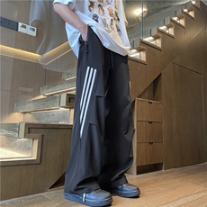 夏季新款潮流三条杠薄款宽松休闲冰丝裤B315-K24231-特P40控78，男装休闲裤，电商B315