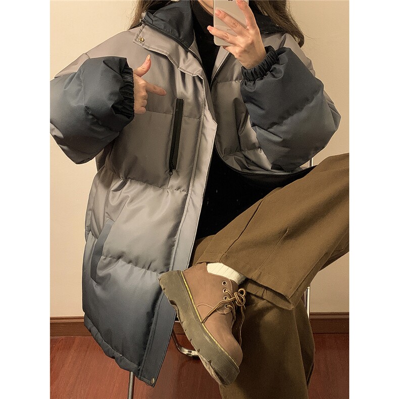 中性风黄灯防水渐变色冲锋衣棉衣女聚酯纤维MY77095P120控168，男装夹克，星座227-7