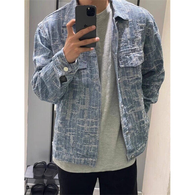 春秋破坏牛仔外套男水洗潮牌工装夹克美式高街痞帅LTY8611-p75,男装工装外套,星座1008