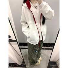 时尚新款日系文艺开衫卫衣原宿气质慵懒ins简约百搭潮流流行，男装卫衣，星座506A