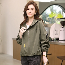 春季新款女装短外套时尚百搭宽松显瘦拉链外套，女装短外套，梦芯尔