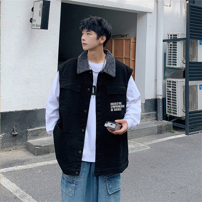 MJ231J-p68-限价98M-5XL抖音情侣棉马甲加绒大码羊羔毛cityboy，女装马甲，星座116