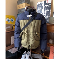 【现货】拼接贴标棉服自制，男装棉衣，星座910A